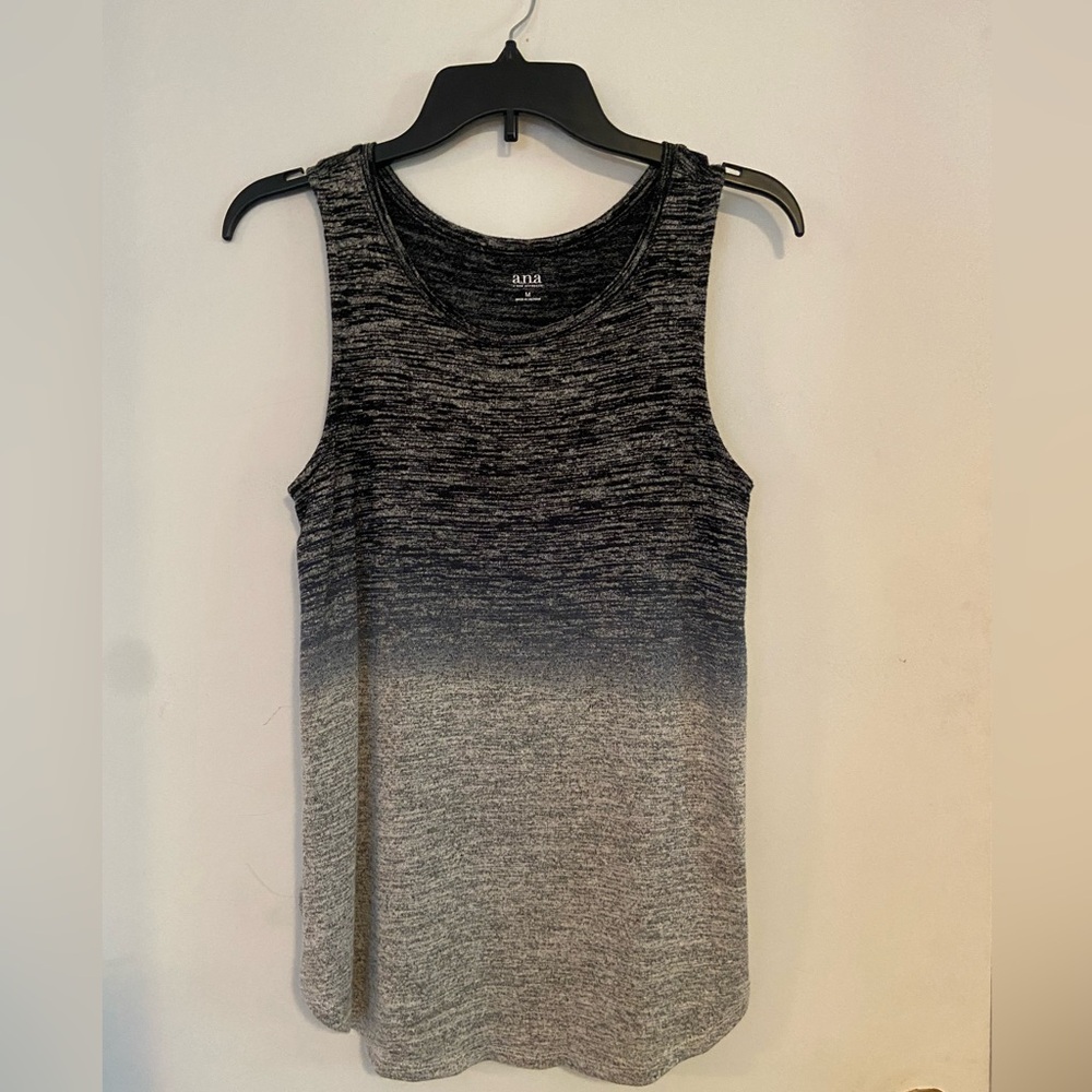 a.n.a Charcoal and Black Knit Top